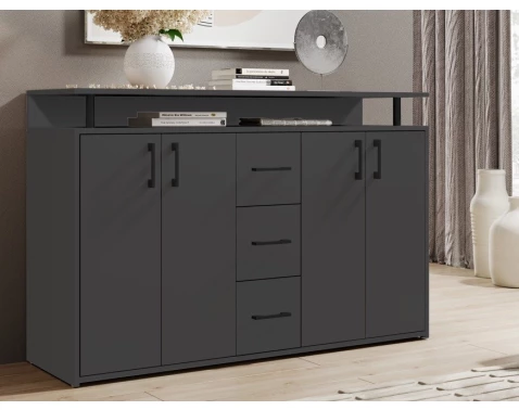 Komoda Drift, antracitová šedá%