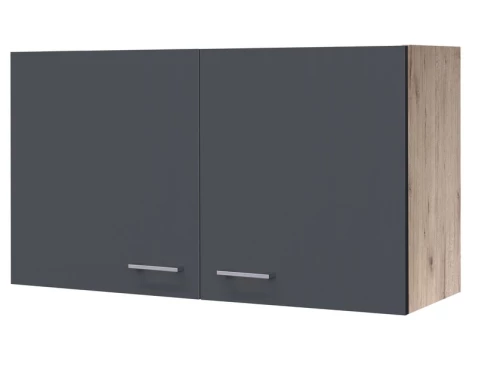 E-shop Horná kuchynská skrinka Tiago H100, dub san remo/šedá, šírka 100 cm%