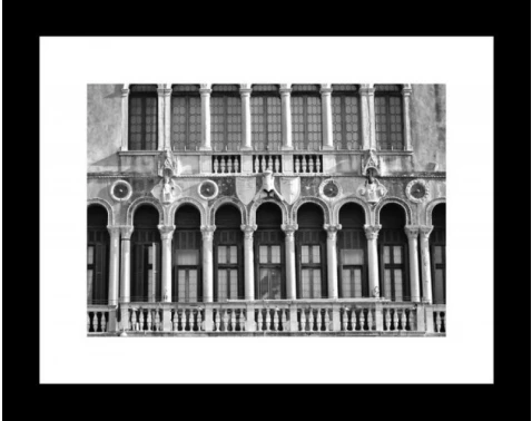 E-shop Rámovaný obraz Architektúra 20x25 cm, čiernobiely%