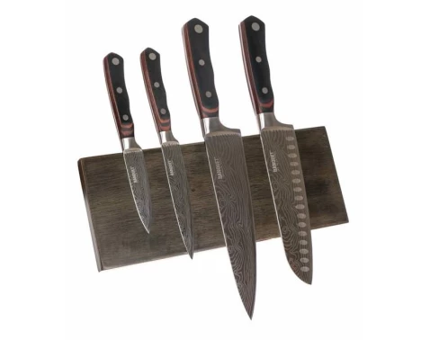 E-shop Magnetická doska na nože 30x12 cm, gumovníkové drevo%