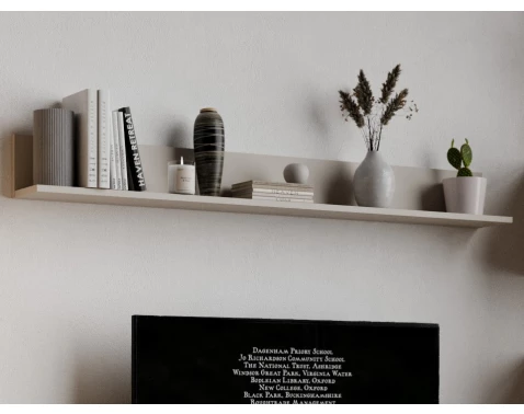 Police na stenu Asko Living,135 cm, béžová kašmír%