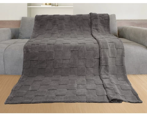 E-shop Deka Karo Sherpa 140x200 cm, antracitová%
