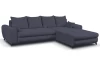 Rohová sedacia súprava Yoko, tmavo modrá látka