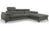 Rohová sedacia súprava Scala, olivovo zelená látka, pravý roh