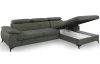 Rohová sedacia súprava Scala, olivovo zelená látka, pravý roh