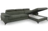 Rohová sedacia súprava Scala, olivovo zelená látka, pravý roh