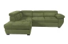 Rohová sedacia súprava Speedway, olivovo zelená látka, ľavý roh