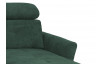 Rohová sedacia súprava Harris, zelená látka, pravý roh