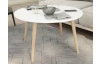 Okrúhly konferenčný stolík Porto 80 cm, biely