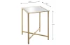 Štvorcový odkladací stolík Lagos 39x39 cm, zlatý