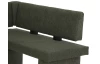 Rohová jedálenska lavica Pia, zelená tkanina
