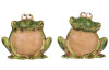 Dekoračná soška Keramická zelená žaba, mix 2 druhov