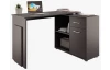 Rohový písací stôl Andy, čierny