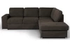 Rohová sedacia súprava Eddi, tmavo hnedá espresso látka, pravý roh