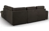 Rohová sedacia súprava Eddi, tmavo hnedá espresso látka, pravý roh