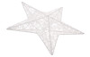 Vianočné dekorácie Zasnežená hviezda 30 cm, biela
