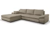 Rohová sedacia súprava Bono, svetlo hnedá látka