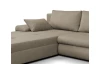 Rohová sedacia súprava Bono, svetlo hnedá látka