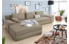 Rohová sedacia súprava Bono, svetlo hnedá látka