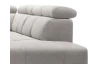 Sedacia súprava Genova 1, svetlosivá štruktúrovaná tkanina, tvar pravé U