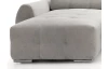 Sedacia súprava Genova 1, svetlosivá štruktúrovaná tkanina, tvar pravé U