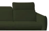 Rohová sedacia súprava Glow, fľaškovo zelená látka, ľavý roh