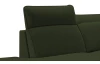 Rohová sedacia súprava Glow, fľaškovo zelená látka, ľavý roh