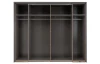 Šatníková skriňa Sarnia, 312 cm, zrubová dosky / tmavý betón
