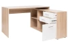 Rohový písací stôl London, dub sonoma/biela