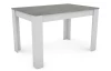 Jedálenský stôl Adam 120x80 cm, biely/šedý betón, rozkladací