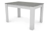 Jedálenský stôl Adam 120x80 cm, biely/šedý betón, rozkladací