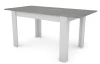 Jedálenský stôl Adam 120x80 cm, biely/šedý betón, rozkladací