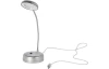 Stolná LED lampa USB, strieborná