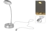 Stolná LED lampa USB, strieborná