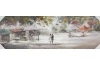 Ručne maľovaný obraz Romantika 150x50 cm, výrazná štruktúra