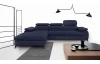 Rohová sedacia súprava Scala, tmavo modrá látka, ľavý roh