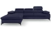 Rohová sedacia súprava Scala, tmavo modrá látka, ľavý roh