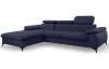 Rohová sedacia súprava Scala, tmavo modrá látka, ľavý roh