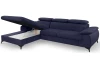Rohová sedacia súprava Scala, tmavo modrá látka, ľavý roh