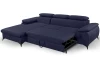Rohová sedacia súprava Scala, tmavo modrá látka, ľavý roh