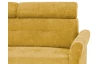 Rohová sedacia súprava Harris,žltá látka, ľavý roh