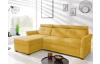 Rohová sedacia súprava Harris,žltá látka, ľavý roh