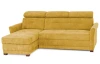 Rohová sedacia súprava Harris,žltá látka, ľavý roh