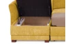 Rohová sedacia súprava Harris,žltá látka, ľavý roh