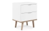 Nočný stolík Göteborg, biela/dub sonoma