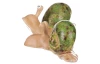 Dekoračná soška Keramický zelený slimák, mix 2 druhov