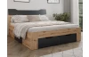 Posteľ s úložnými zásuvkami Asko 180x200 cm, dub artisan/antracit