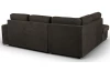 Rohová sedacia súprava Eddi, tmavo hnedá espresso látka, ľavý roh