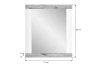 Nástenné zrkadlo v ráme Laredo 73x82 cm, biele/dub nox