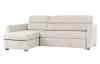 Rohová sedacia súprava Flavia, svetlo béžová látka, ľavý roh
